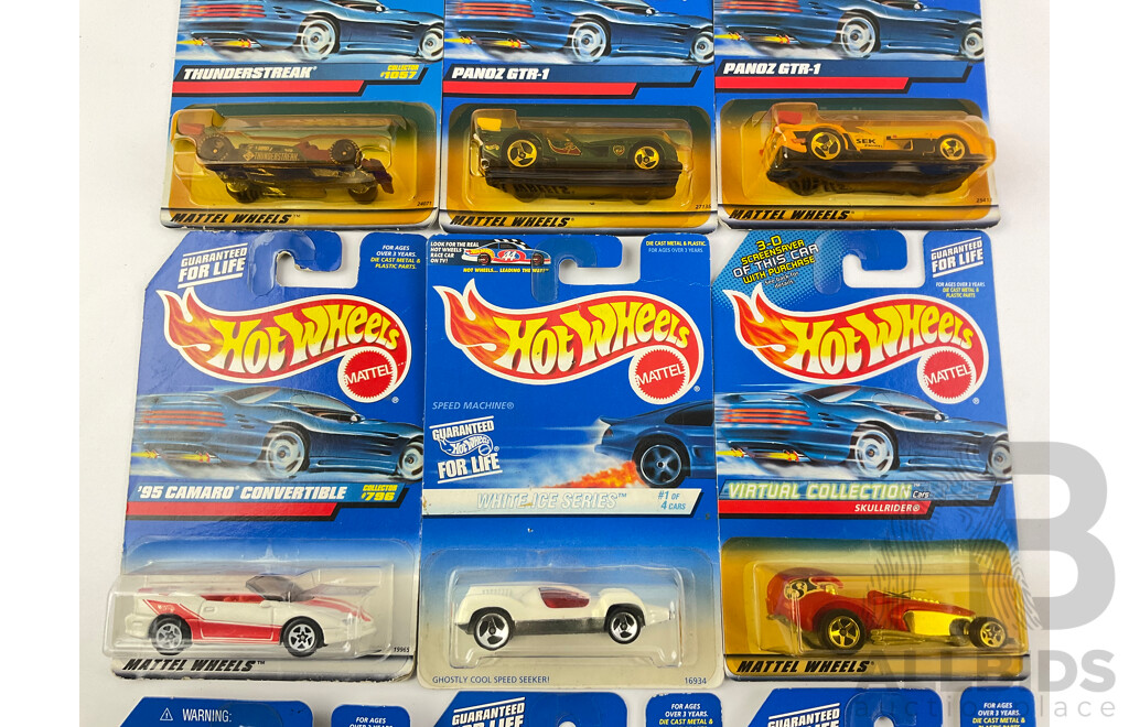 Collection of Boxed Hot Wheels Including Dragsters and Indy 500