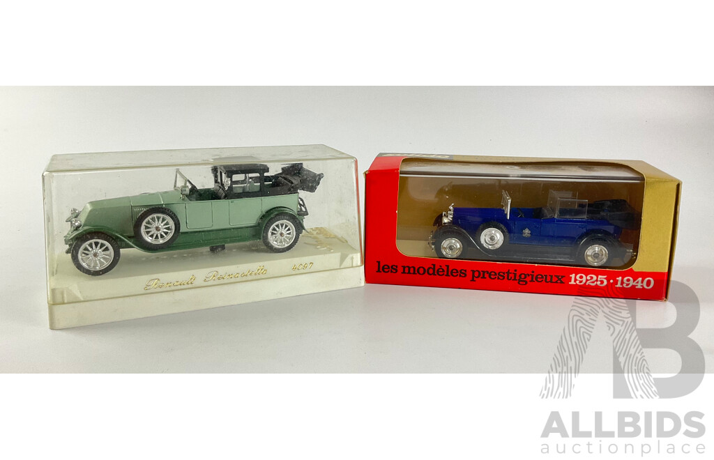 Two Boxed Solido Models Including 1926 Renault 40 CV and 1929 Fiat -525