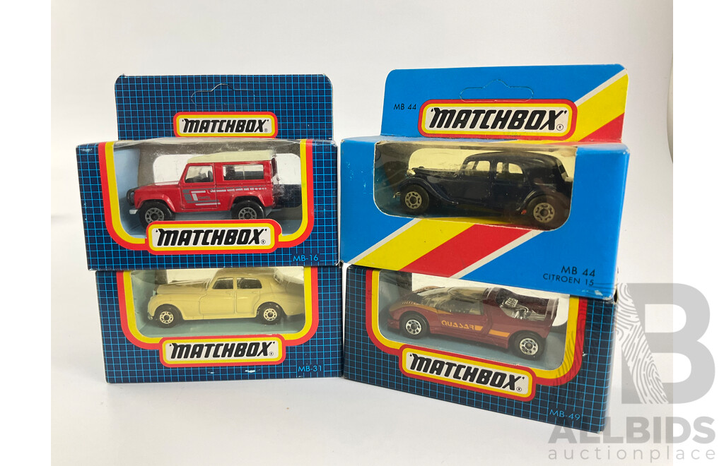 Collection of Boxed 1980's Matchbox Cars, Truck and Skybusters Gift Set