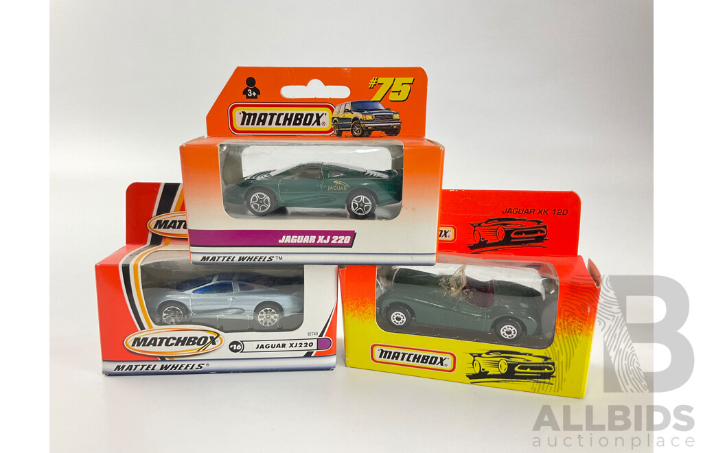 Matchbox and Hotwheels Jaguars Including D Type, XJ 220, XK8 Roadster and Convertible, XK 120 and Mazda RX7