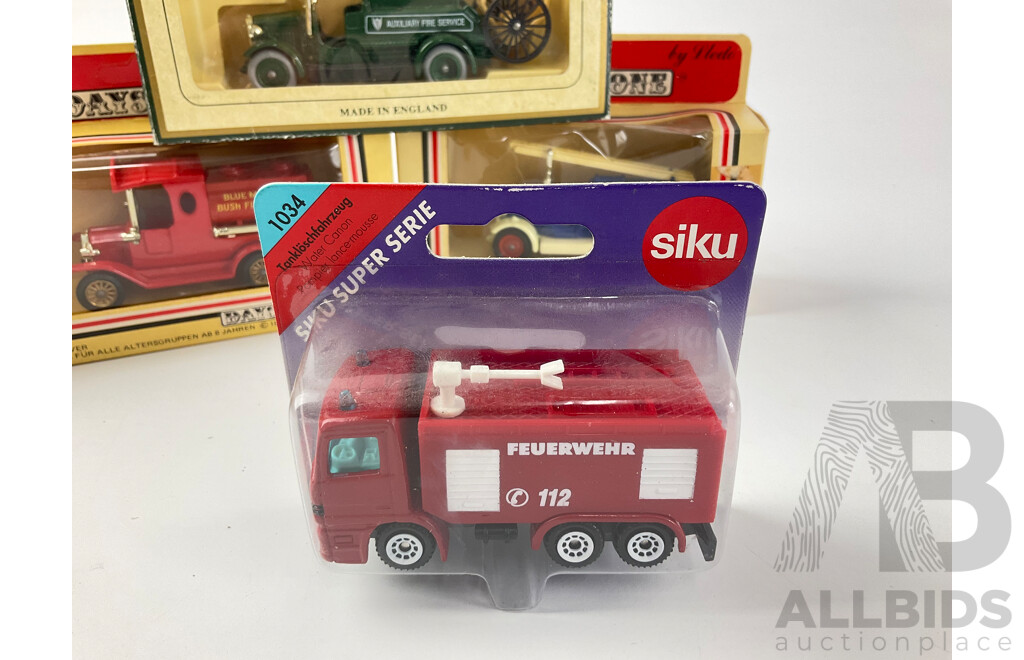 Collection of Corgi, Hot Wheels, Days Gone and Siku Fire Fighting Vehicles