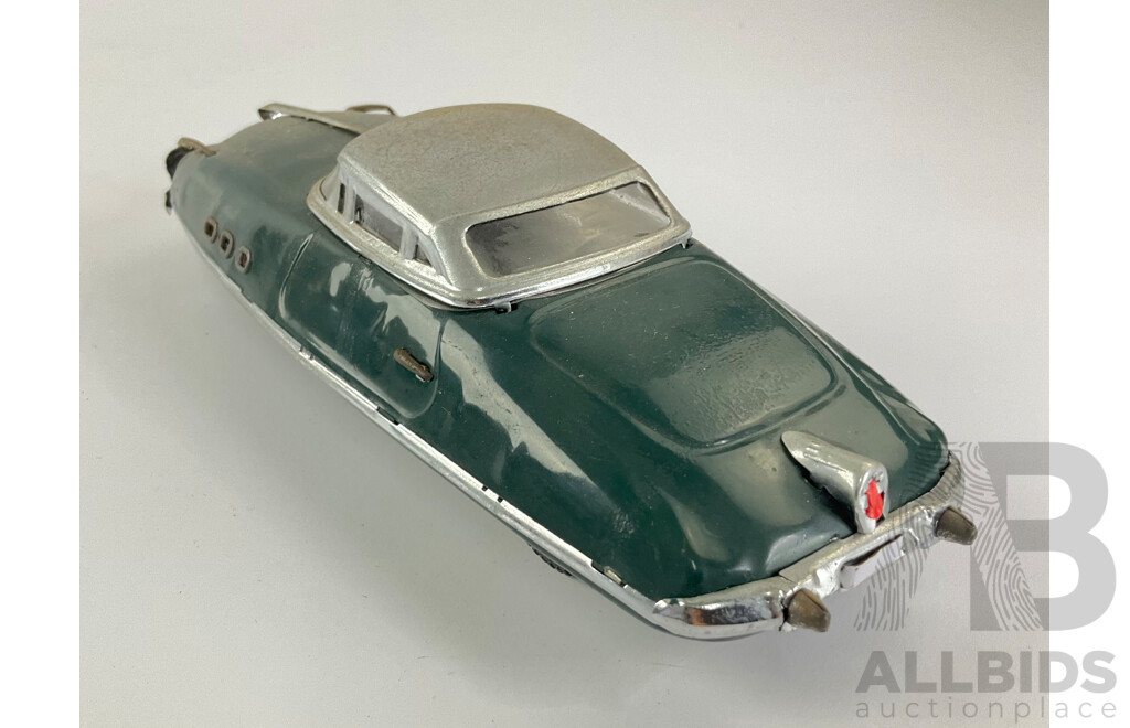 Vintage Pressed Steel Fire Cheif and Police Car, Made in Japan and 1950's Coupe