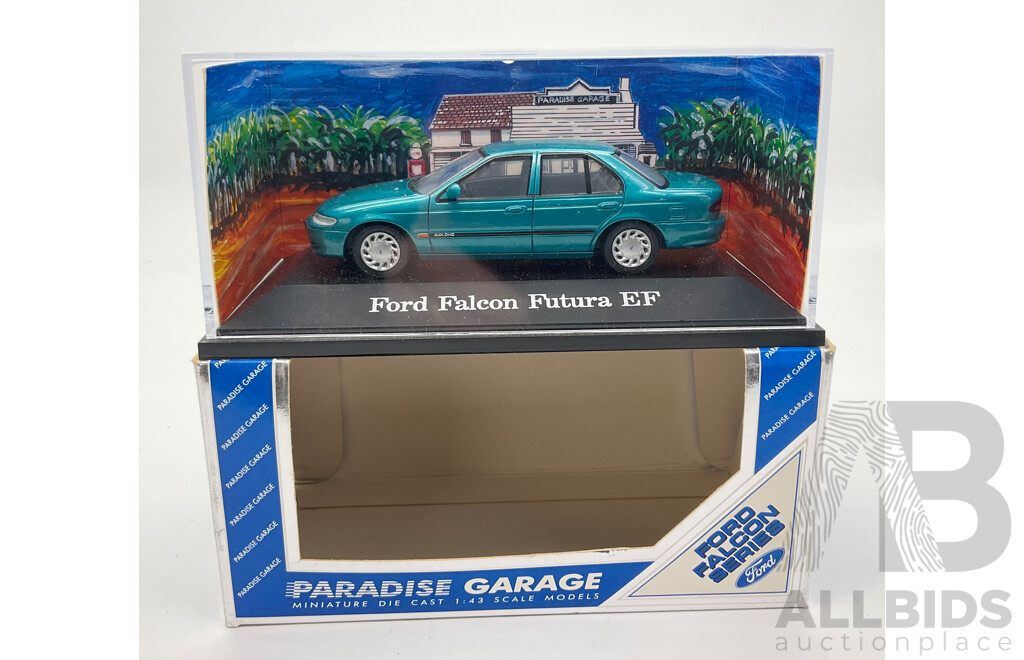 Paradise Garage Diecast Ford EF Falcon Futura, Reef Green Metallic - 1:43 Scale