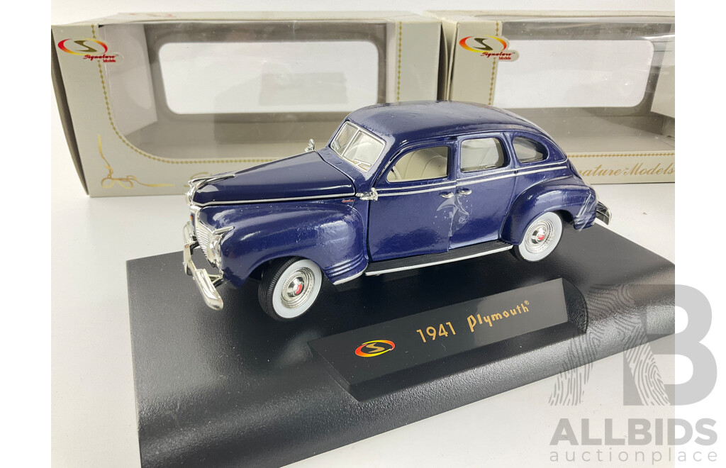 Signature Models Diecast 1936 Chrysler Airflow and 1941 Plymouth