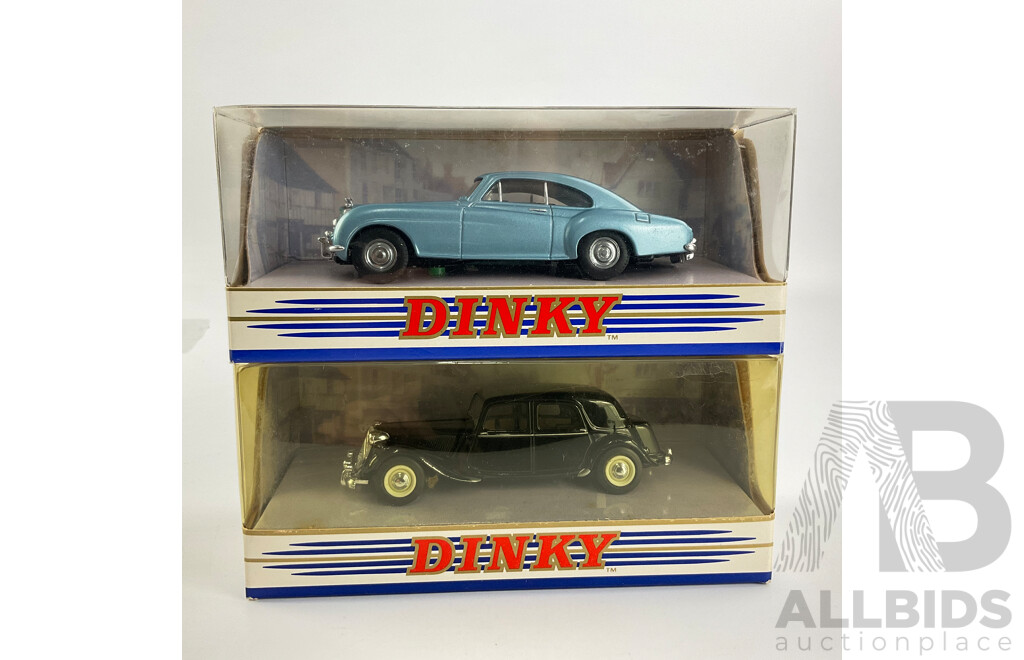 Vintage Matchbox Dinky Diecast 1955 Bentley R Continental and 1952 Citroen 15 CV - 1:43 Scale