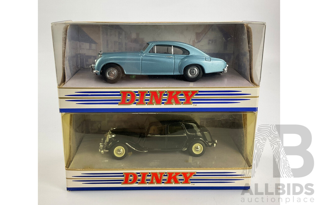 Vintage Matchbox Dinky Diecast 1955 Bentley R Continental and 1952 Citroen 15 CV - 1:43 Scale