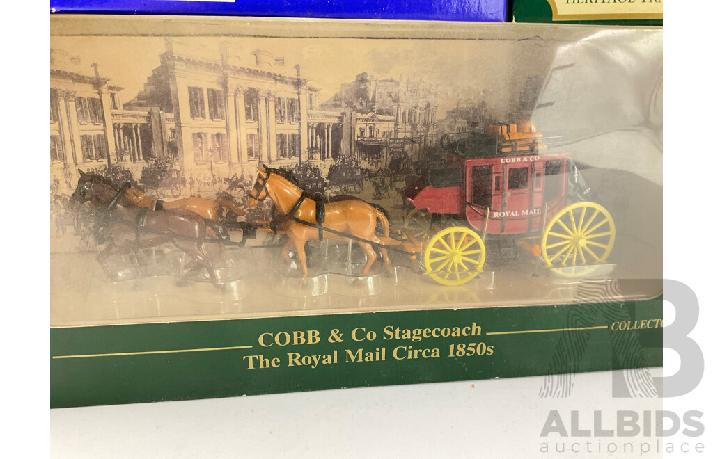 Collection of Diecast Postal Vehicles Including Cobb & Co Stage Coach