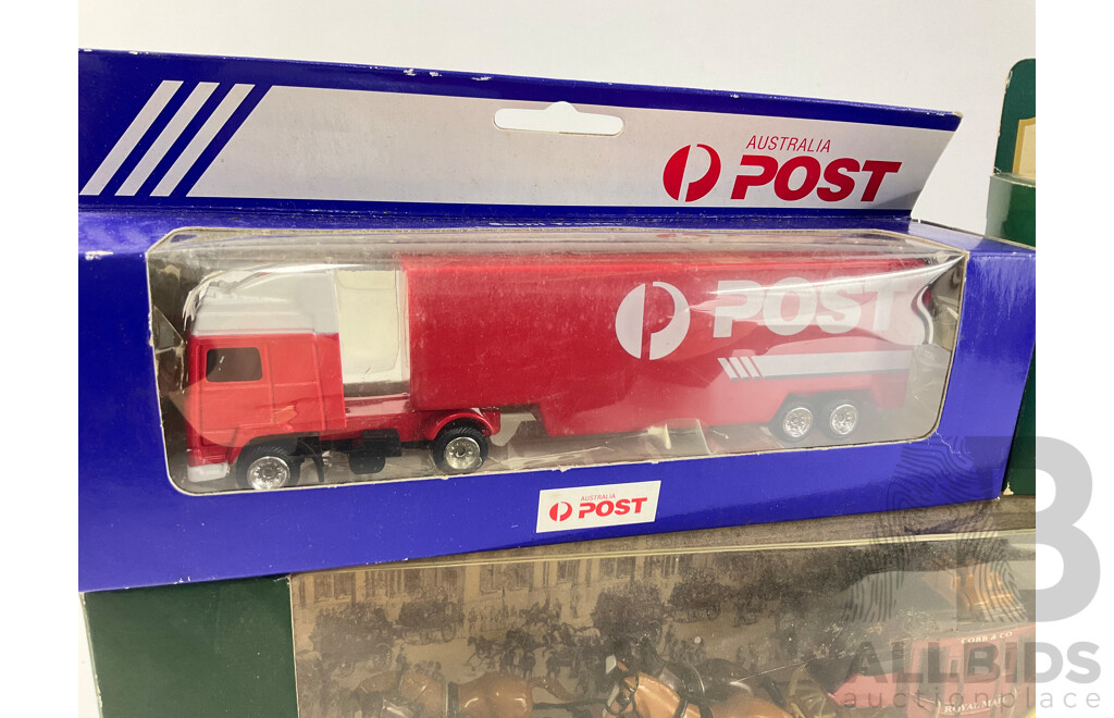 Collection of Diecast Postal Vehicles Including Cobb & Co Stage Coach