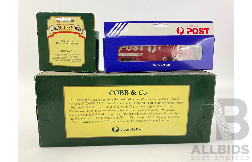 Collection of Diecast Postal Vehicles Including Cobb & Co Stage Coach