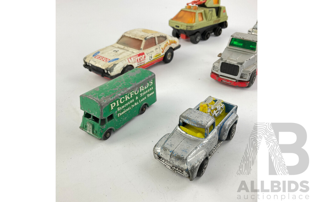 Collection of Vintage Diecast Vehicles Including Matchbox and Corgi