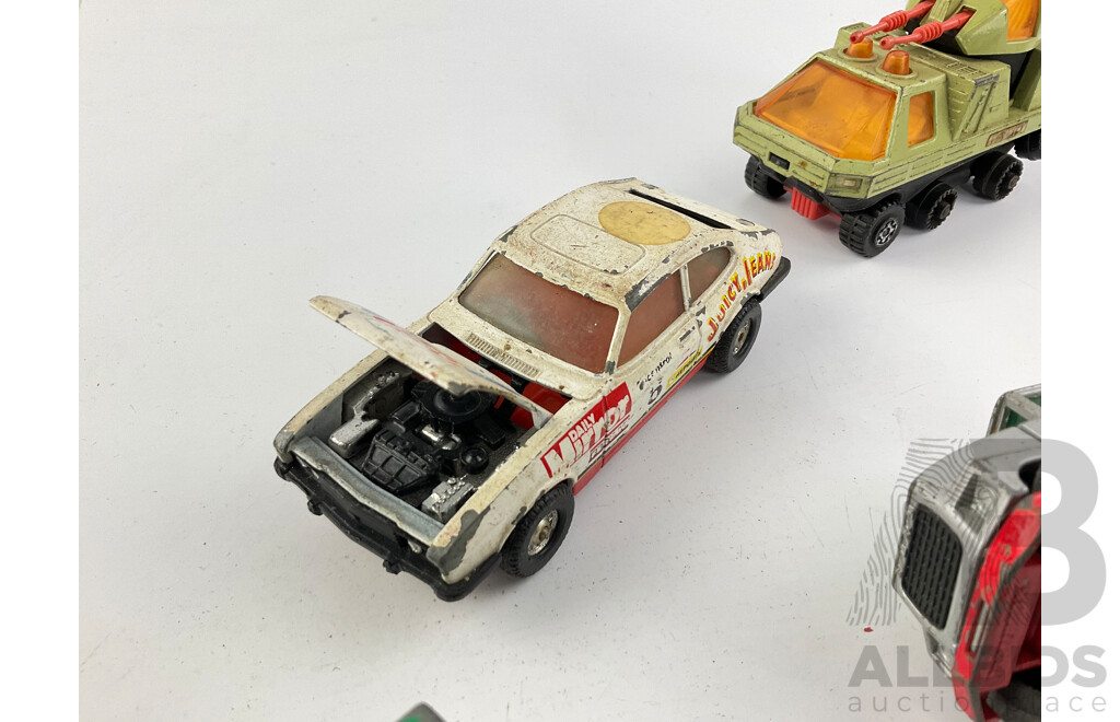 Collection of Vintage Diecast Vehicles Including Matchbox and Corgi