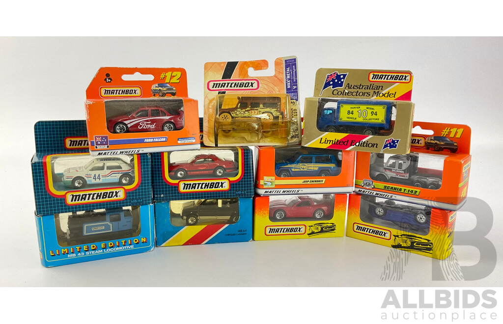 Collection of Mixed Era Matchbox Vehicles Australian Collectors Model, MB 43 Steam Locomotive and More