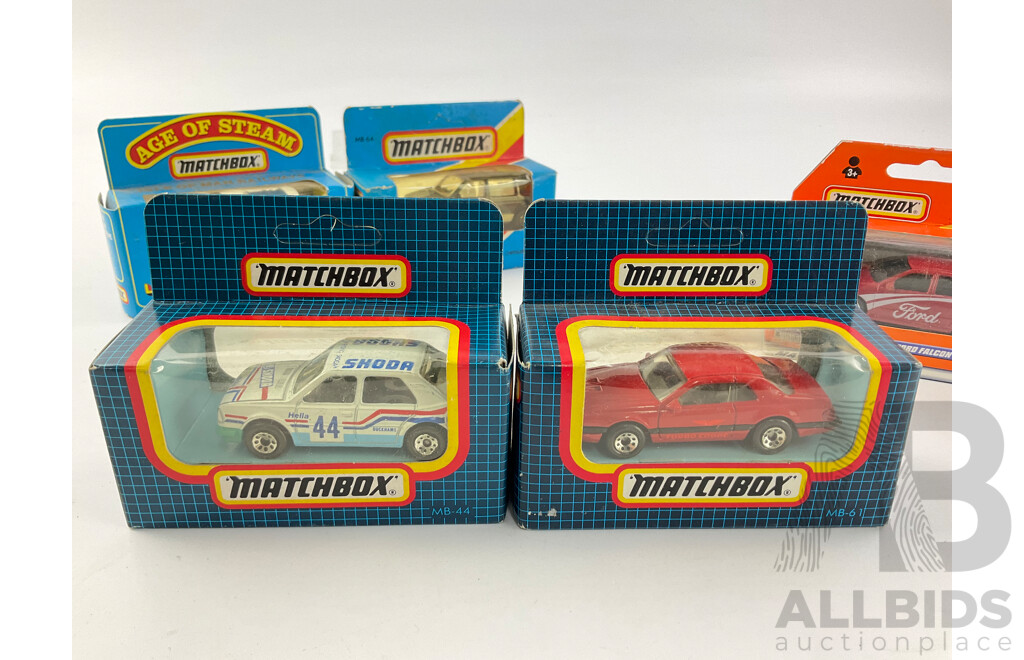 Collection of Mixed Era Matchbox Vehicles Australian Collectors Model, MB 43 Steam Locomotive and More