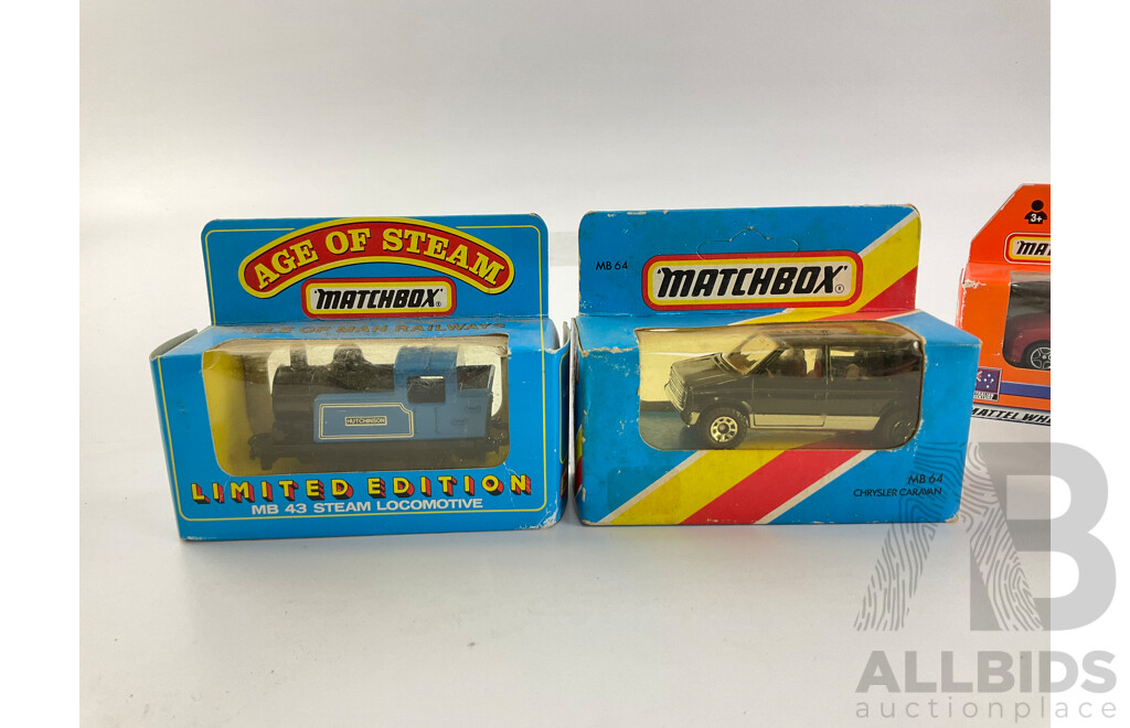 Collection of Mixed Era Matchbox Vehicles Australian Collectors Model, MB 43 Steam Locomotive and More