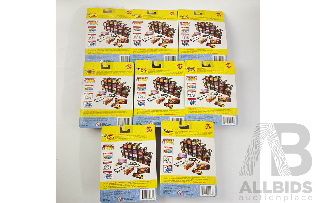 Eight Diecast Track Stars Stock Cars and Super Utes in Original Packaging