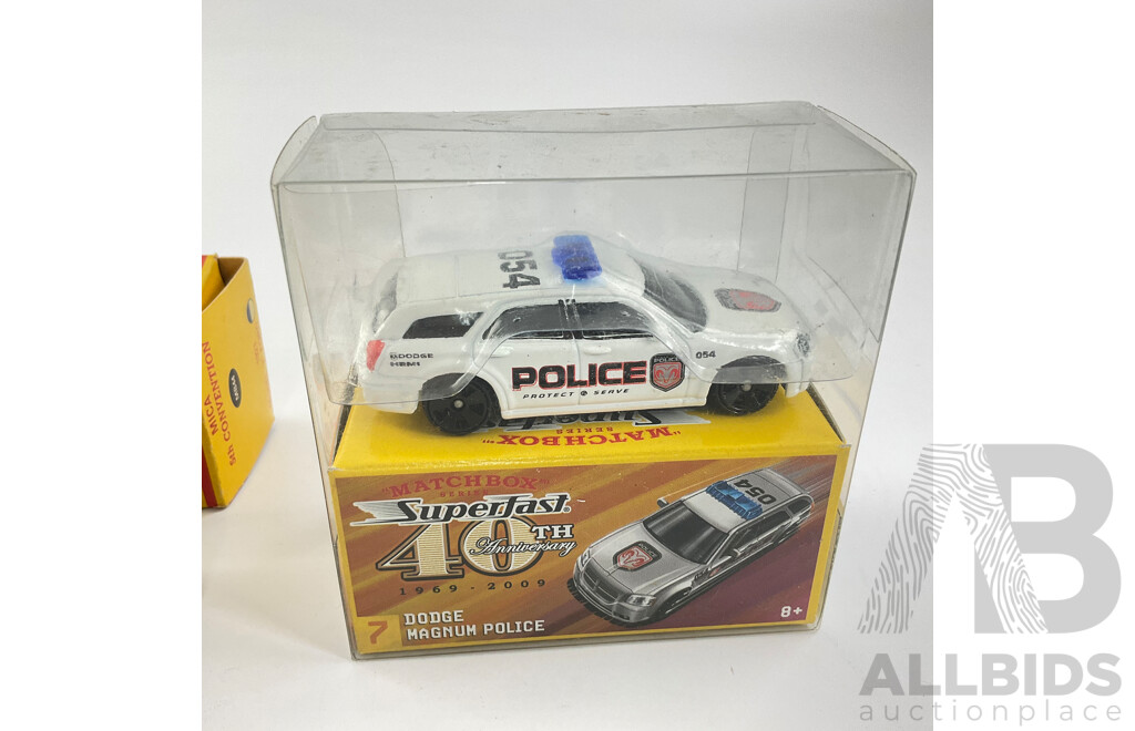 Matchbox 1921 Model T Ford - Mica 5th Convention and Superfast 40th Anniversary Dodge Magnum Police Car