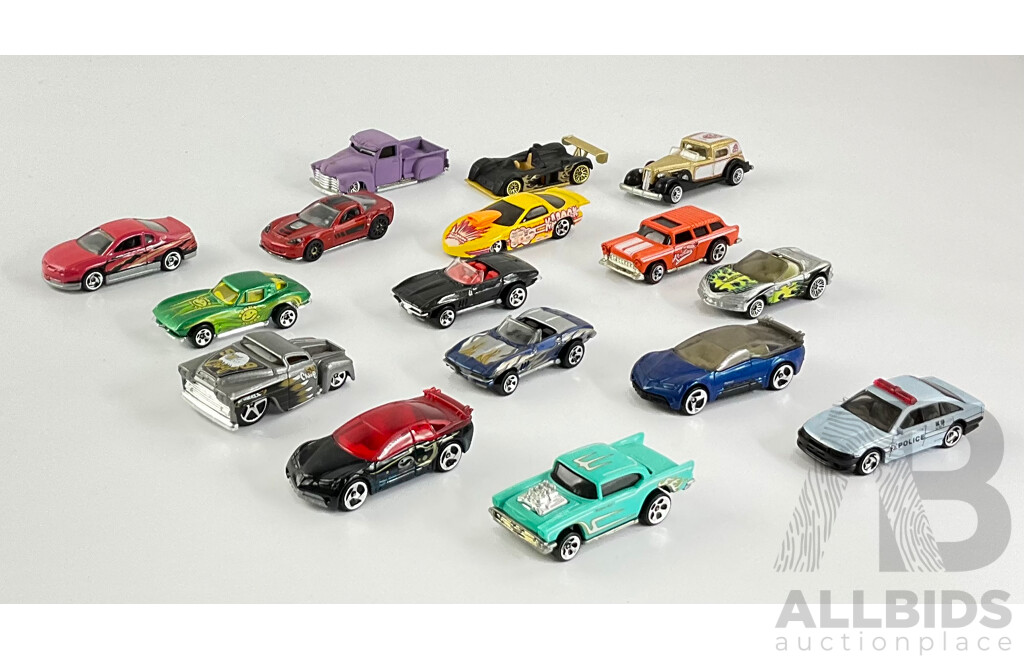 Assortment of Hot Wheels Including Custom and Race Cars