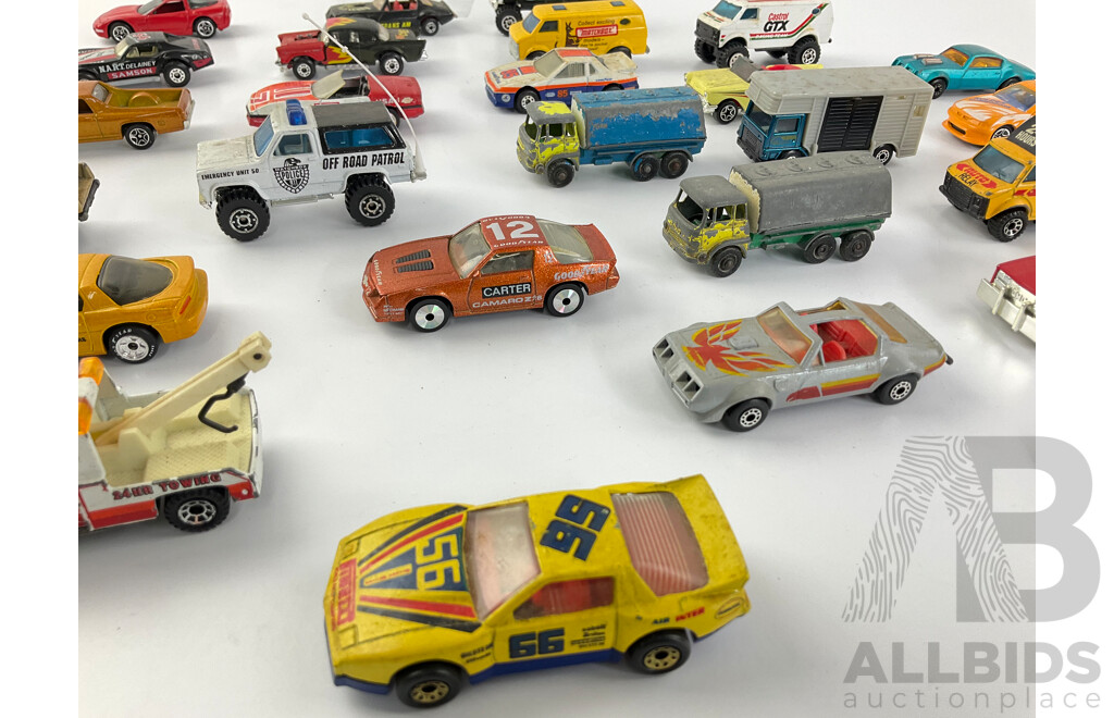 Vintage Diecast Matchbox Vehicles Including Holden Utility Tuff Trek and Commodore, Petrol Tankers, Castrol GTX 4X4 and More