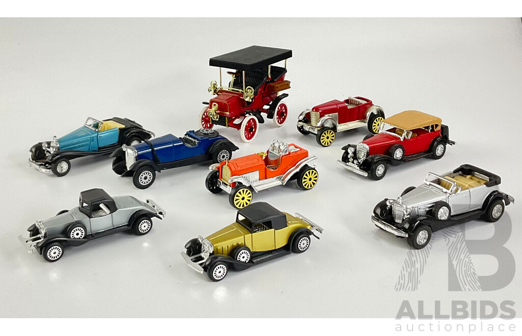 Collection of Diecast and Plastic Classic Cars