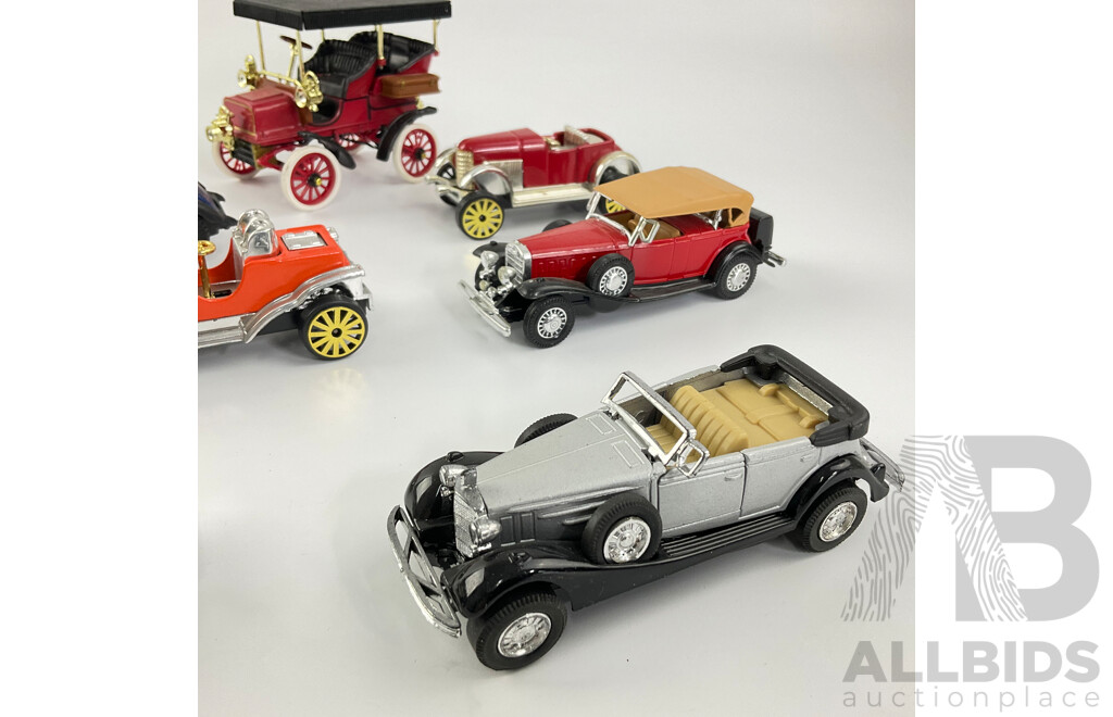 Collection of Diecast and Plastic Classic Cars