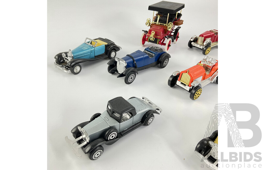 Collection of Diecast and Plastic Classic Cars