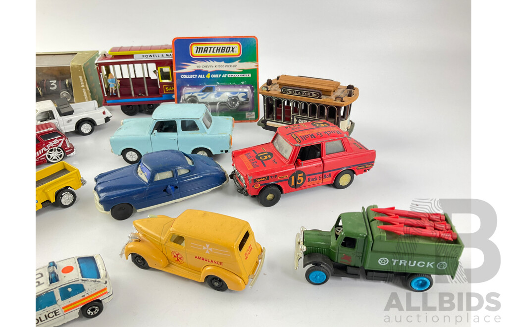 Collection of Diecast Vehicles Including Matchbox and Lledo