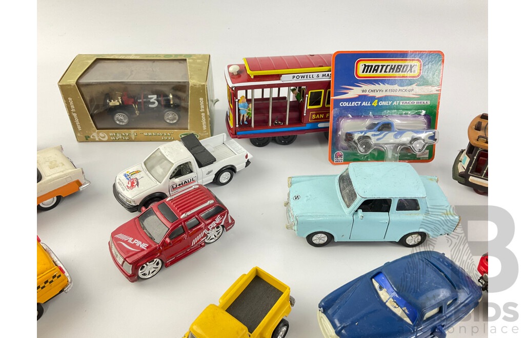 Collection of Diecast Vehicles Including Matchbox and Lledo