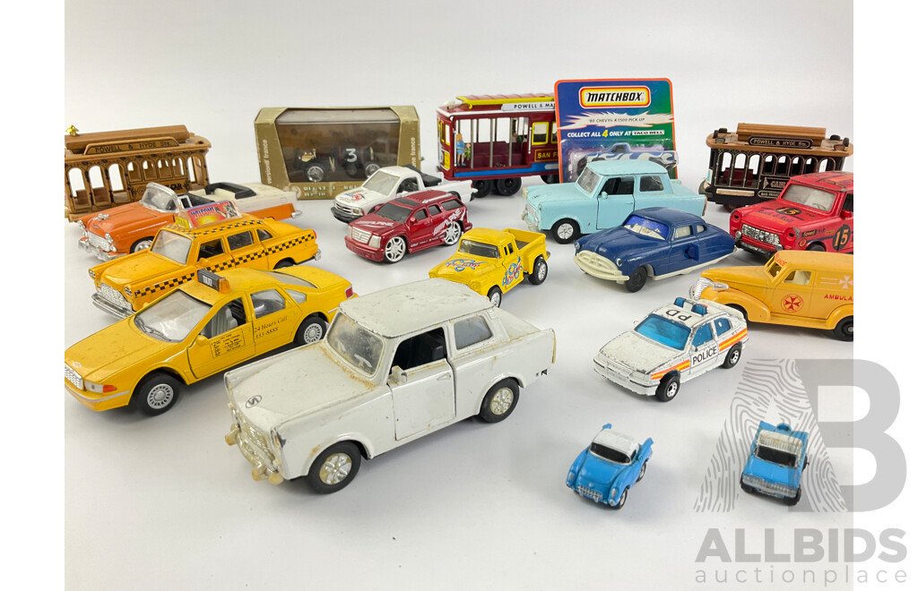 Collection of Diecast Vehicles Including Matchbox and Lledo