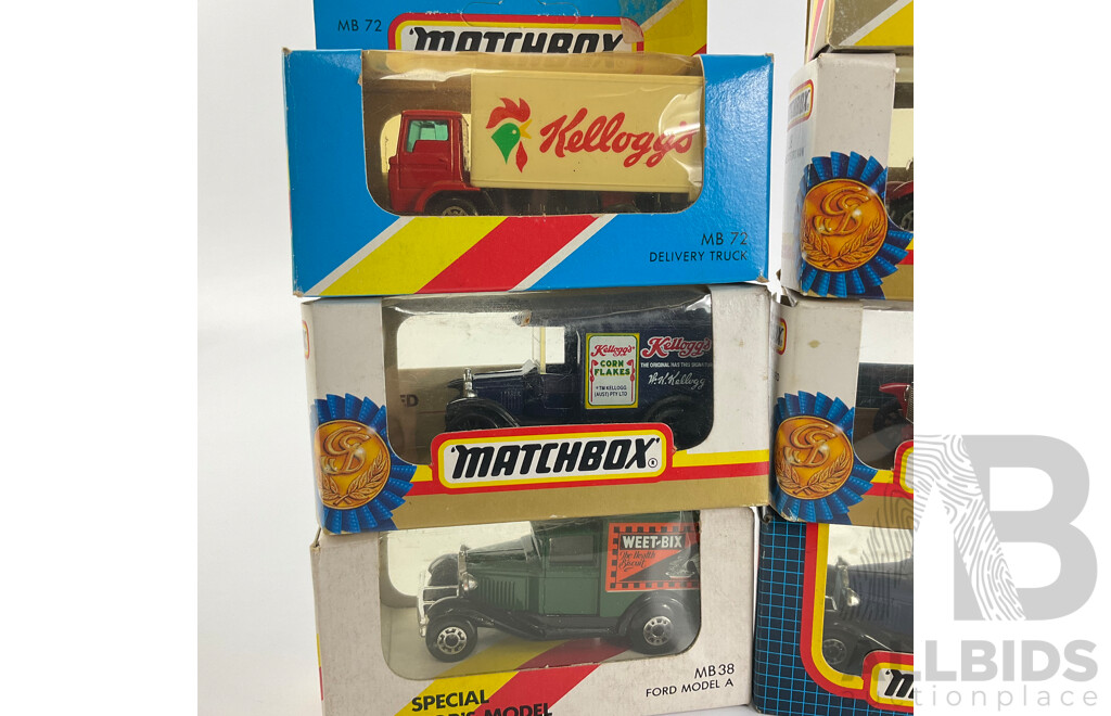 Collection of Vintage Matchbox Company Vehicles Including Australian Collectors Models and Gold Series