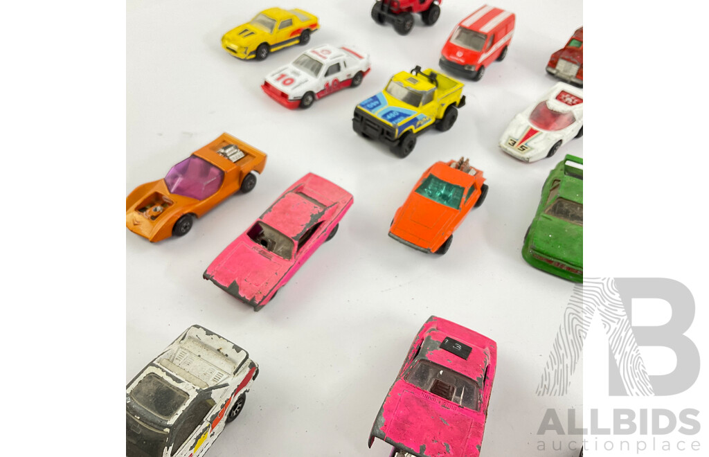 Collection Vintage Diecast Matchbox Vehicles Including Dodge Dragster, Fangdango, Vantastic and More