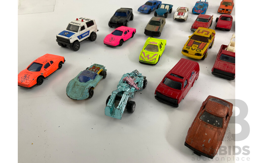 Collection Vintage Diecast Vehicles Including Hot Wheels, Tomica and Corgi