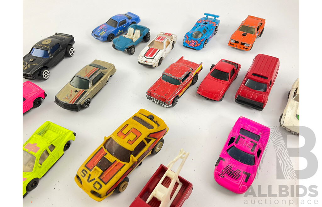 Collection Vintage Diecast Vehicles Including Hot Wheels, Tomica and Corgi