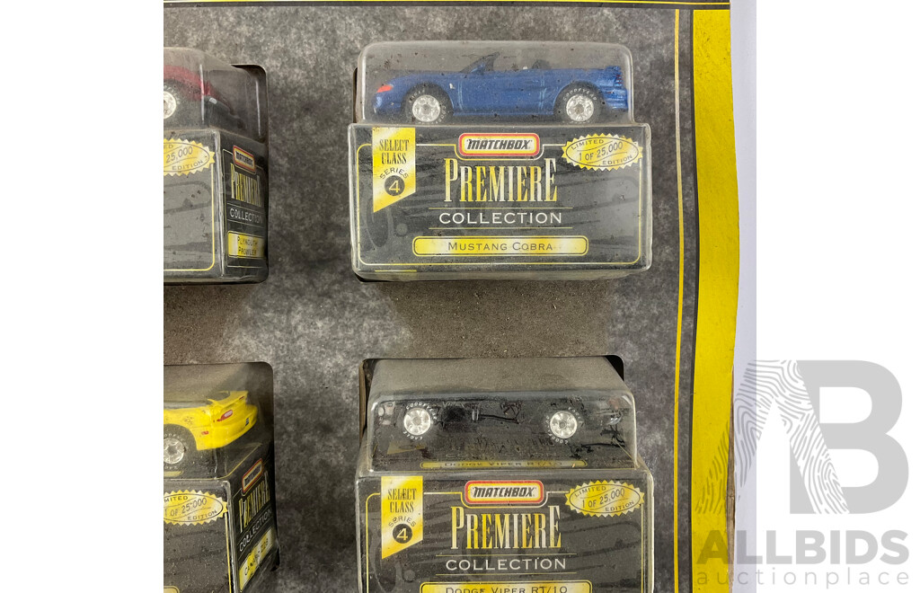 1997 Matchbox Premiere Collection Including Mustang Cobra, Camaro Z28 Dodge Viper and More