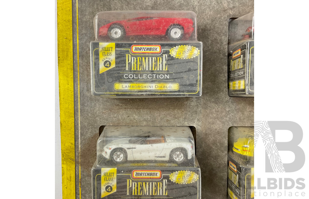 1997 Matchbox Premiere Collection Including Mustang Cobra, Camaro Z28 Dodge Viper and More