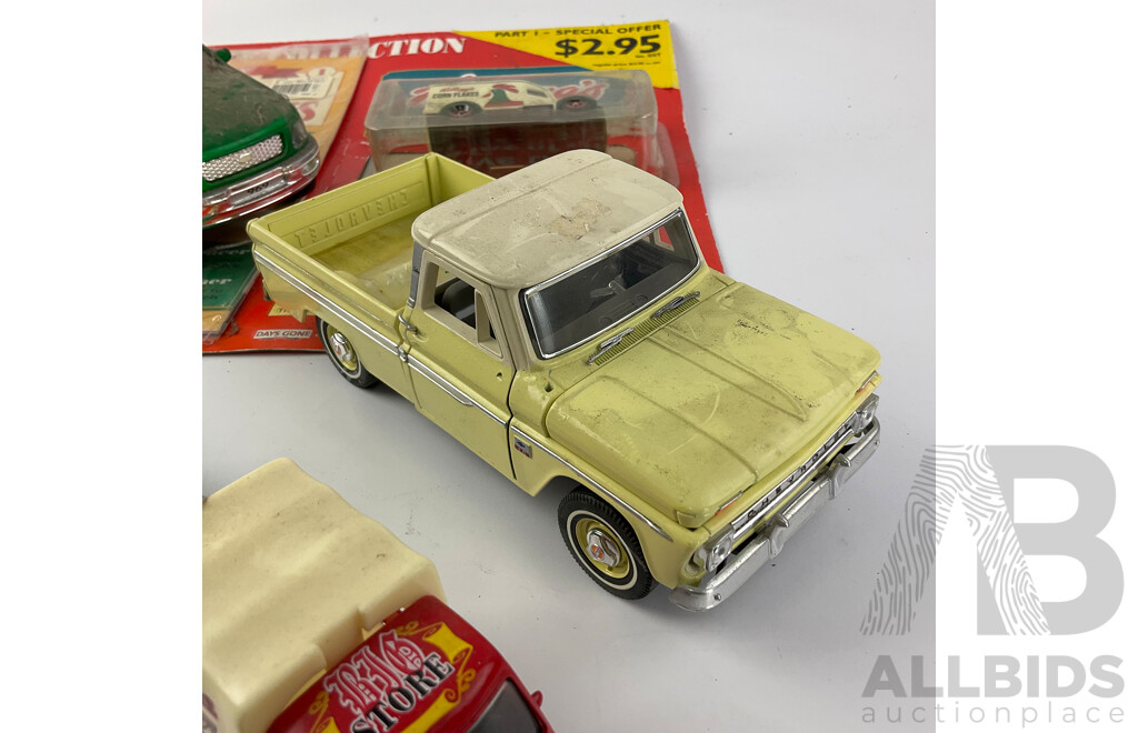 Collecction of Diecast and Plastic Pick Up Trucks and Delivery Vans Including Chevrolet, Ford and Bedford