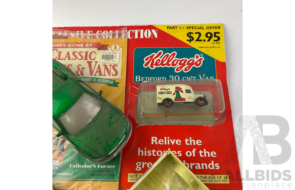 Collecction of Diecast and Plastic Pick Up Trucks and Delivery Vans Including Chevrolet, Ford and Bedford