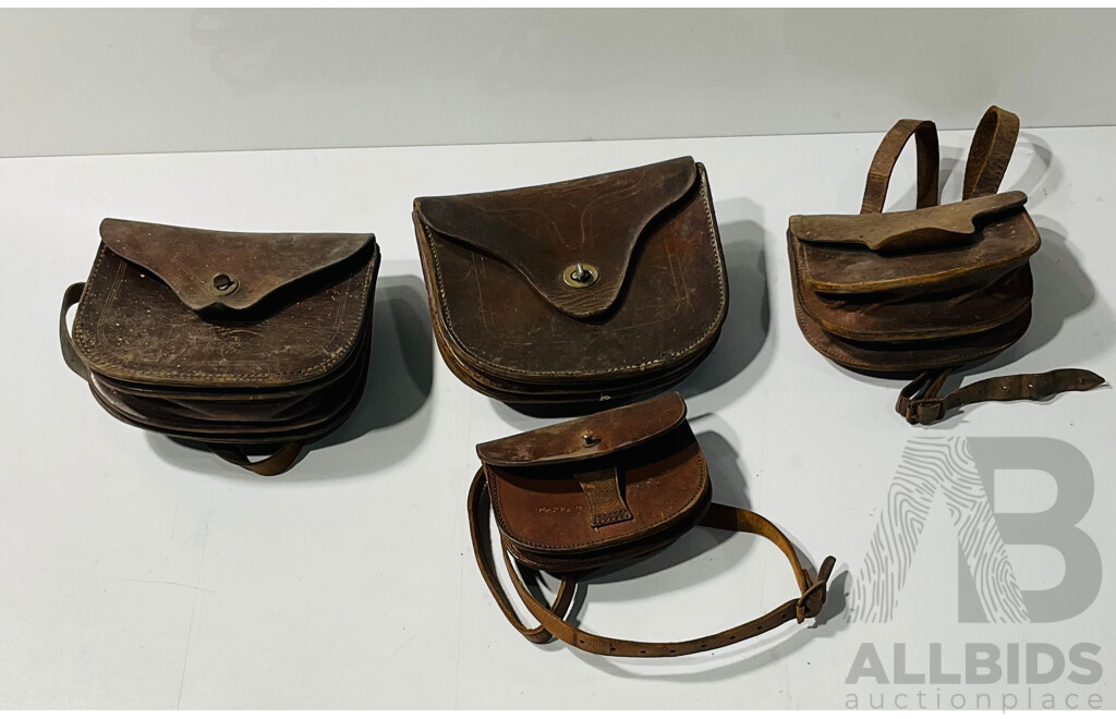 Collection of Vintage Leather Handbags and Shoulder Bags