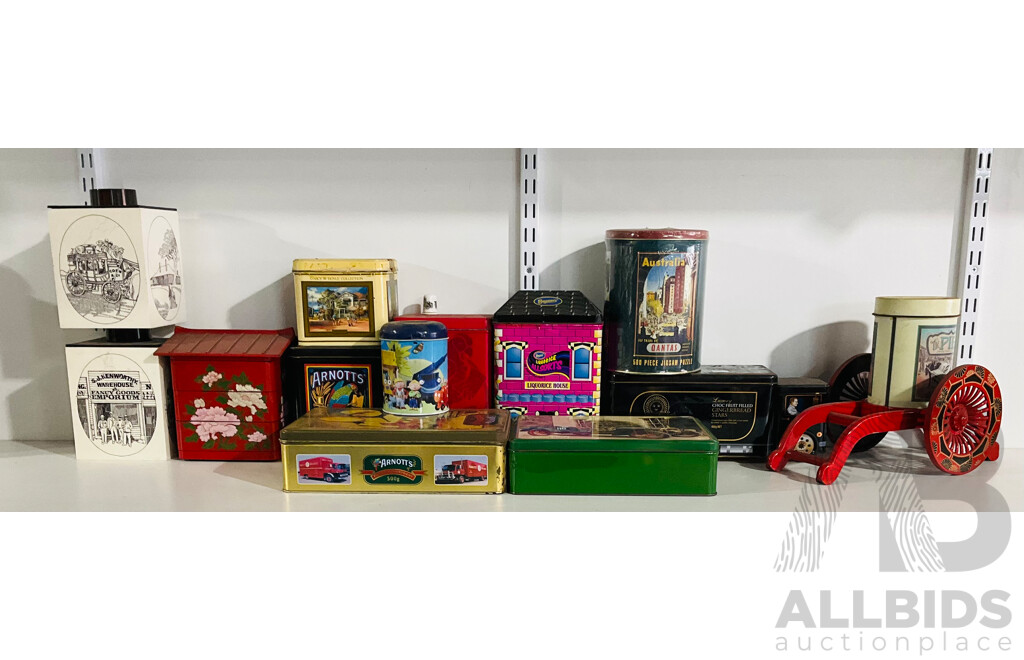 Collection of Vintage Tins From Arnott’s, Henry Lambertz and More