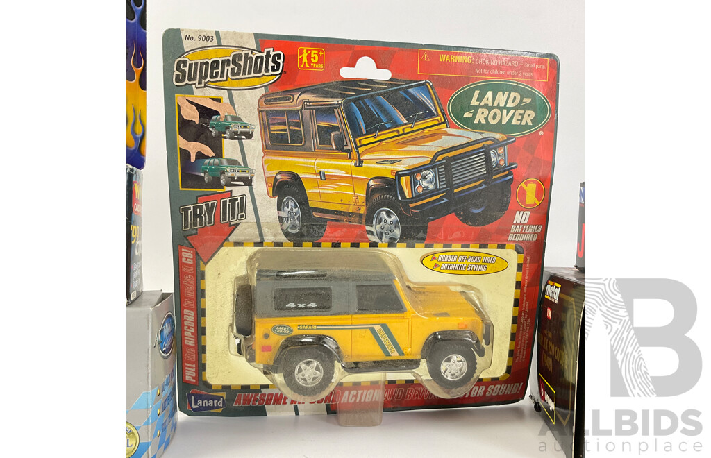 Collection of Boxed Diecast Vehicles Including Burago, Muscle Machines, Super Shots, Newray, Joy City