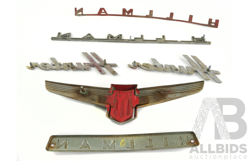 Collection of Rootes Group/Hillman Badges Including Hillman Hunter