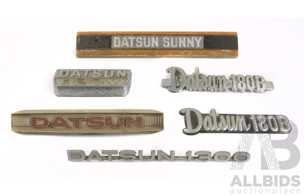 Collection of Datsun Badges Incuding 180B, 120Y and Sunny