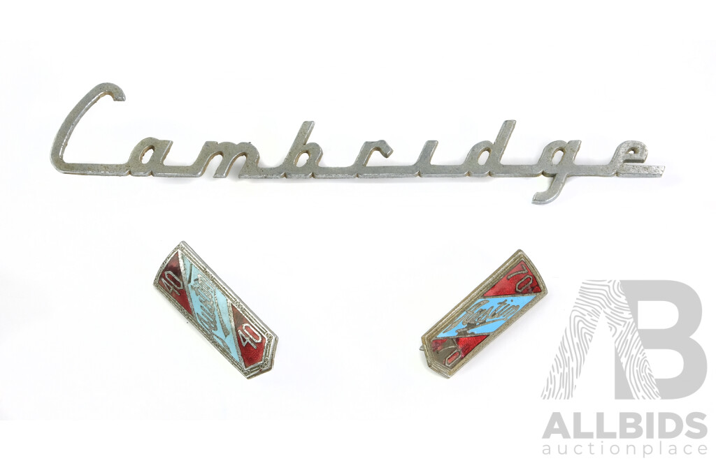 Vintage Austin A70, A40 and Cambridge Badges