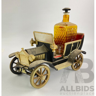 Vintage Model T Ford Decanter with Shot Glass Seats
