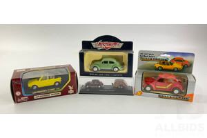 Collection of Boxed Volkswagens Including Beetle and Rabbit