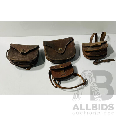 Collection of Vintage Leather Handbags and Shoulder Bags