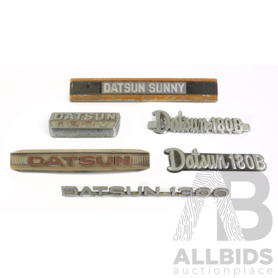Collection of Datsun Badges Incuding 180B, 120Y and Sunny