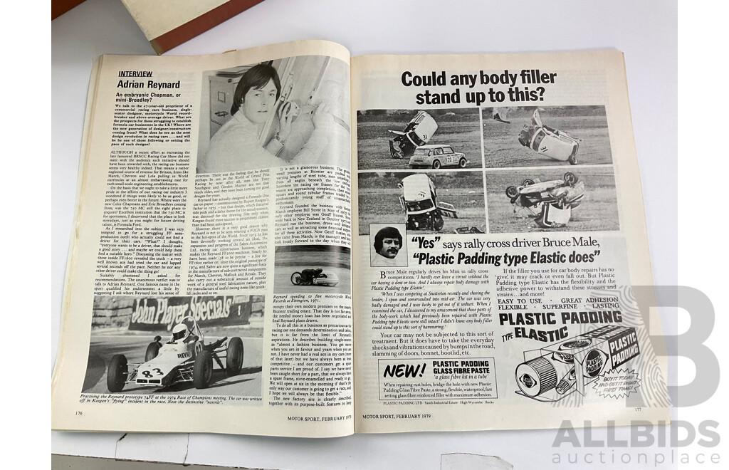 Motor Sport Magazine Collection January 1972 - December 1979 Approximately 85 Issues