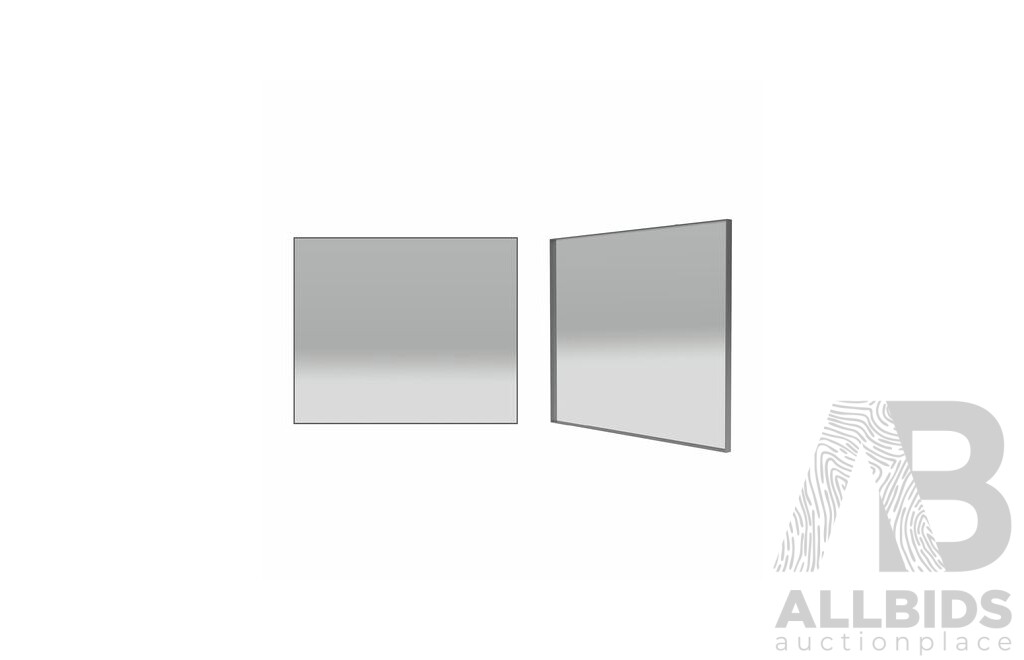 Forme Inizio Framed Mirror 900mm Brushed Stainless Steel - Ex Display Model