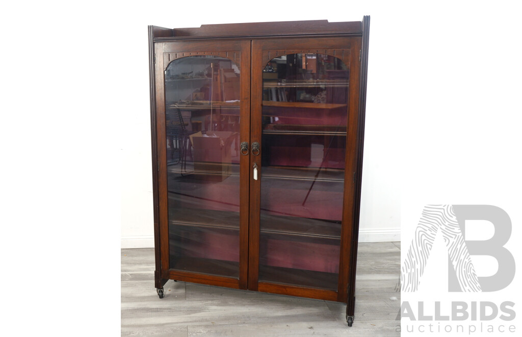 Antique Glass Fronted China Display Cabinet