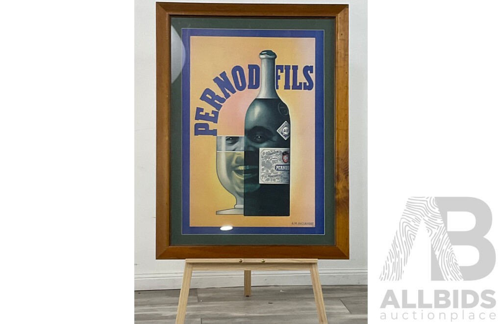 Framed Pernod Fils Poster